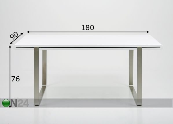 Söögilaud Neo 90x180 cm mõõdud