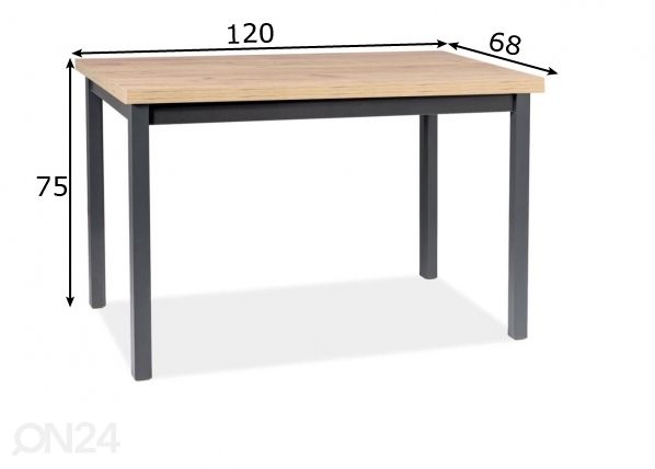 Söögilaud Robert 120x68 cm mõõdud