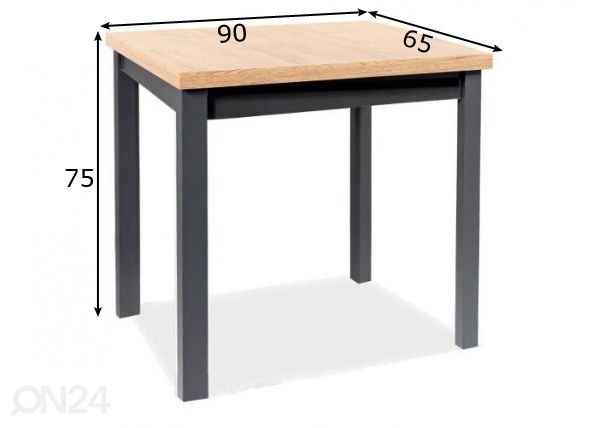 Söögilaud Robert 90x65 cm mõõdud