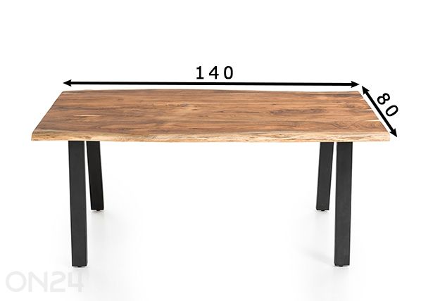 Söögilaud Saira 80x140 cm mõõdud