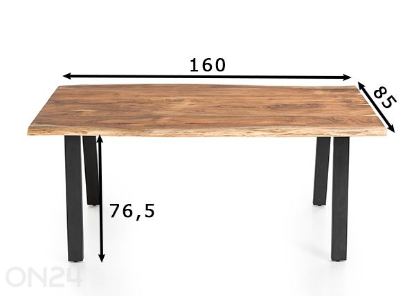 Söögilaud Saira 85x160 cm