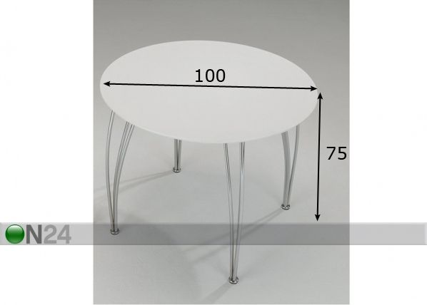 Söögilaud Sani Ø 100 cm mõõdud