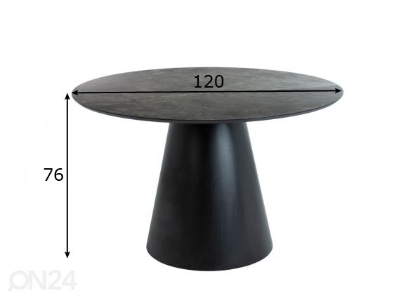 Söögilaud Spirit Ø 120 cm mõõdud