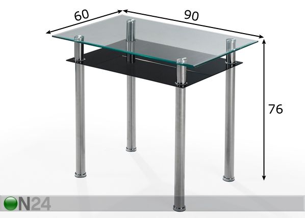 Söögilaud Tabula 60x90 cm mõõdud