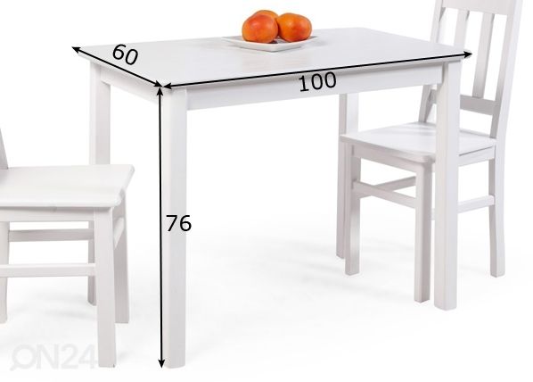 Söögilaud Tim 100x60 cm mõõdud