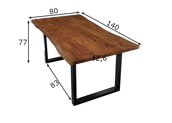 Söögilaud Tische 80x140 cm mõõdud
