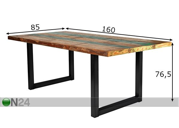 Söögilaud Tische 85x160 cm mõõdud