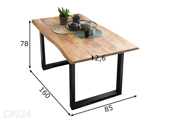 Söögilaud Tische 85x160 cm mõõdud