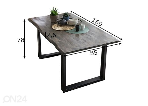 Söögilaud Tische 85x160 cm mõõdud