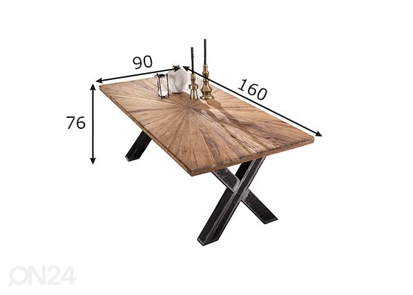 Söögilaud Tische 90x160 cm mõõdud