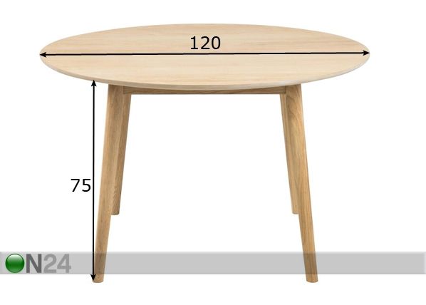 Söögilaud Tokyo Ø 120 cm mõõdud