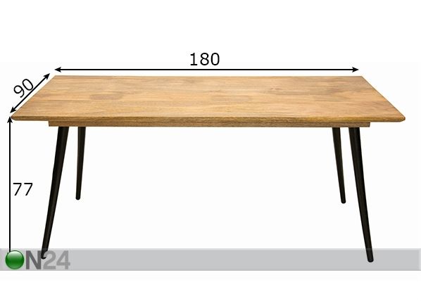 Söögilaud Tom Tailor 180x90 cm mõõdud