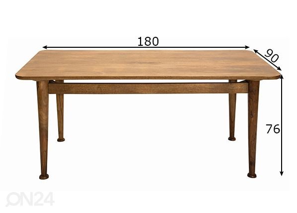 Söögilaud Tom Tailor 180x90 cm mõõdud