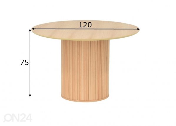Söögilaud Verso Ø 120 cm mõõdud