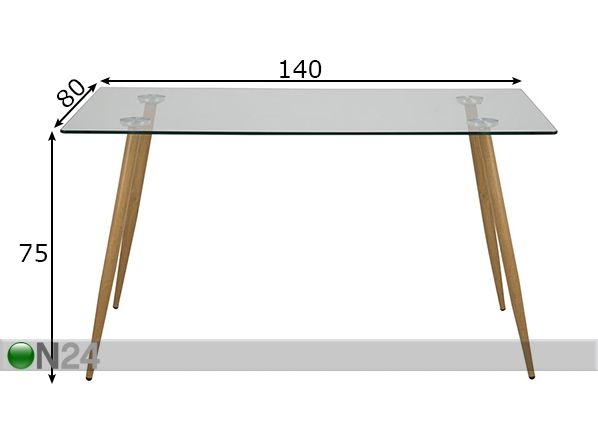 Söögilaud Wilma 80x140 cm