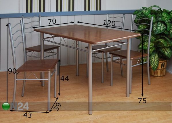 Söögitoakomplekt mõõdud