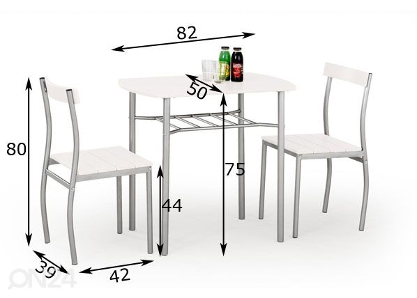 Söögitoakomplekt mõõdud