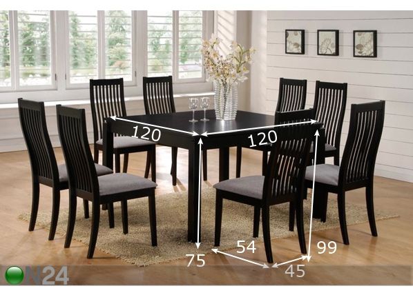 Söögitoakomplekt Caira 1+8 mõõdud
