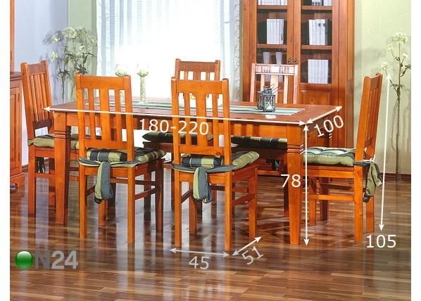 Söögitoakomplekt Cordoba mõõdud
