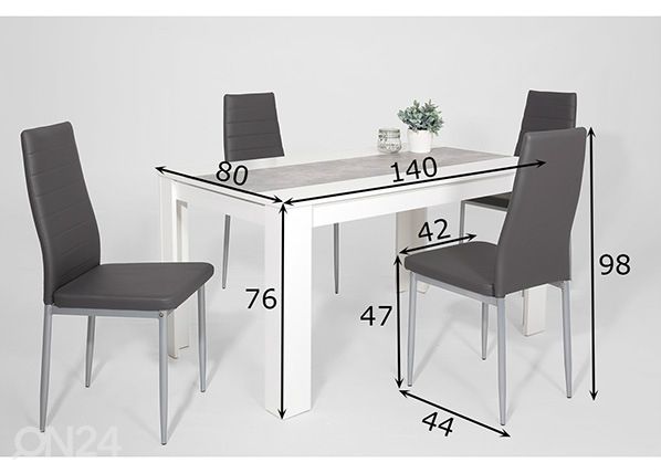 Söögitoakomplekt Lilo mõõdud
