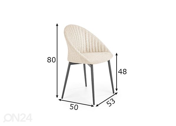 Söögitool, 2 tk mõõdud