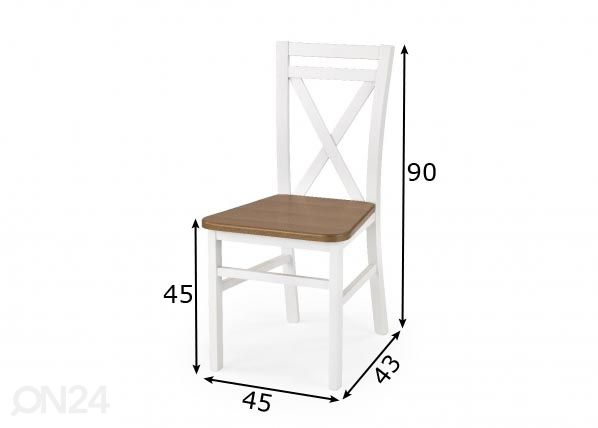 Söögitool, 2 tk mõõdud