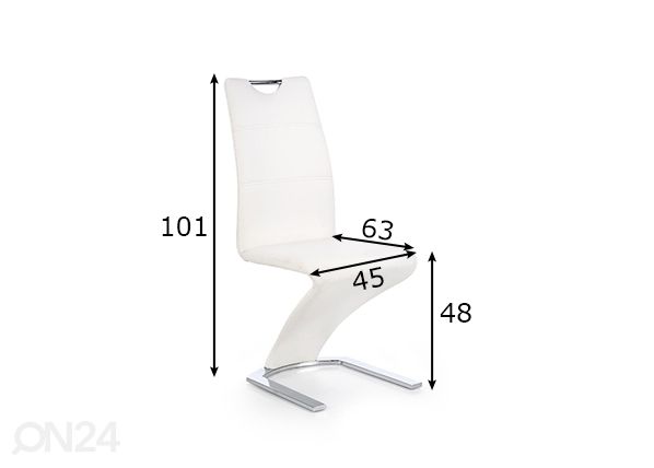 Söögitool, 2tk mõõdud