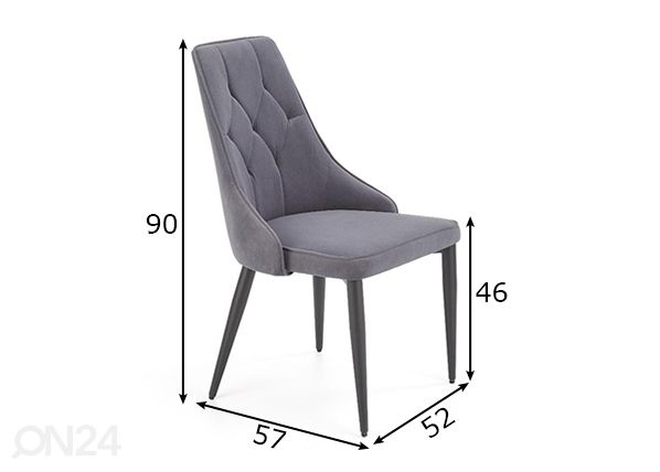 Söögitool, 2tk mõõdud