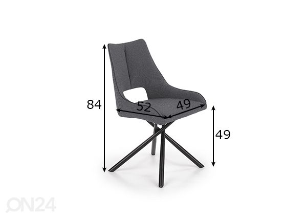 Söögitool, 2tk mõõdud