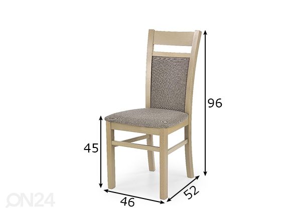 Söögitool, 2tk mõõdud