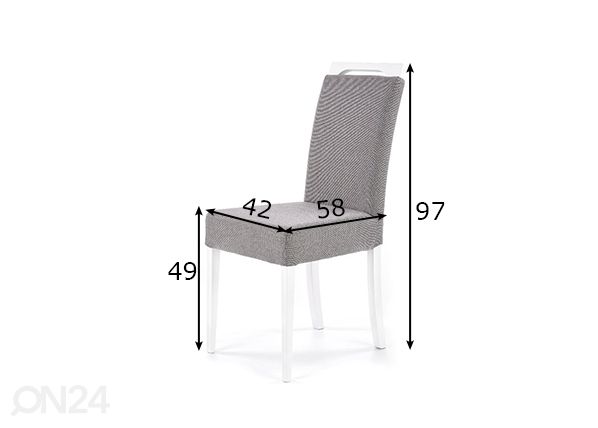 Söögitool, 2tk mõõdud