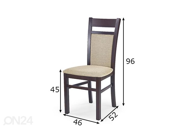 Söögitool, 2tk mõõdud