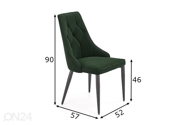 Söögitool, 2tk mõõdud