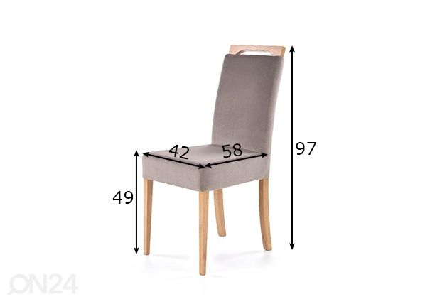 Söögitool, 2tk mõõdud