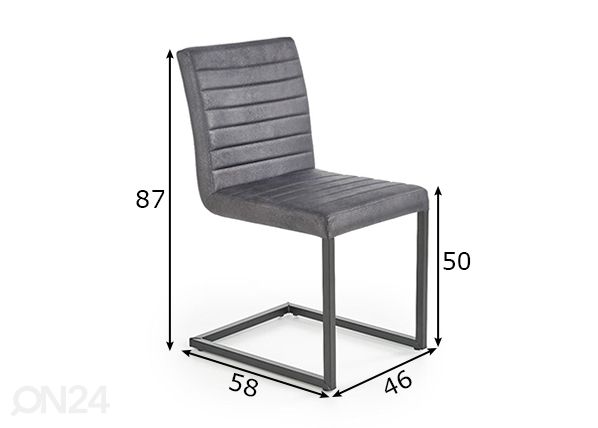 Söögitool, 2tk mõõdud