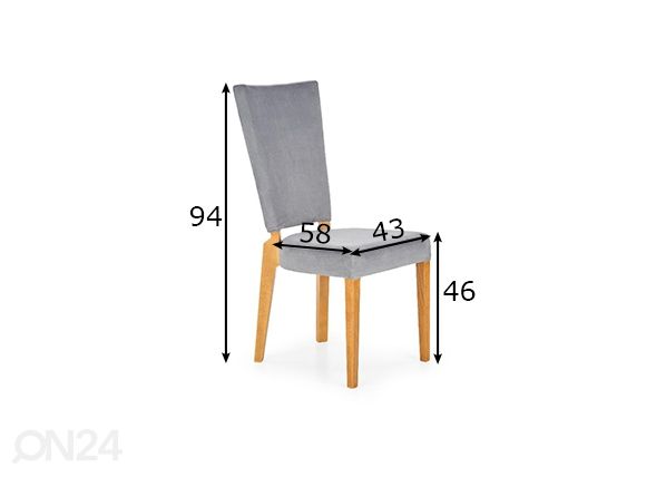 Söögitool, 2tk mõõdud
