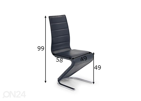 Söögitool, 2tk mõõdud