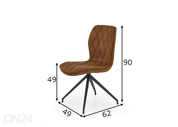 Söögitool, 2tk mõõdud