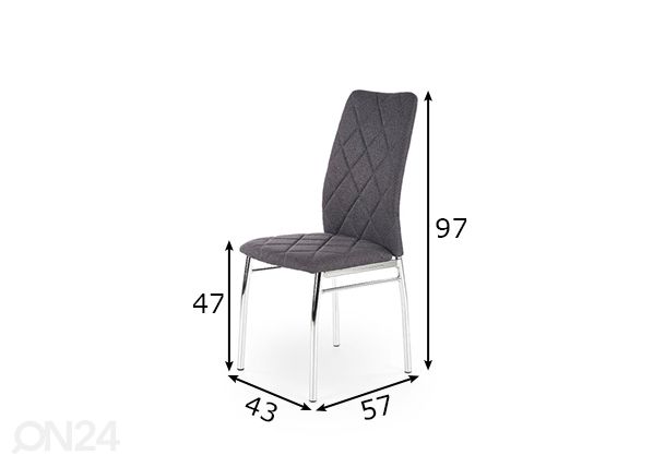 Söögitool, 4 tk mõõdud