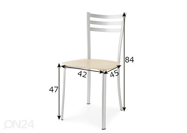 Söögitool Ace, 2tk mõõdud