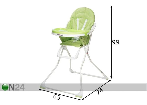 Söögitool Britton Alpha+ mõõdud