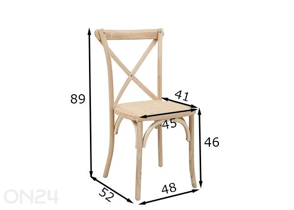 Söögitool Kenas, 2 tk mõõdud