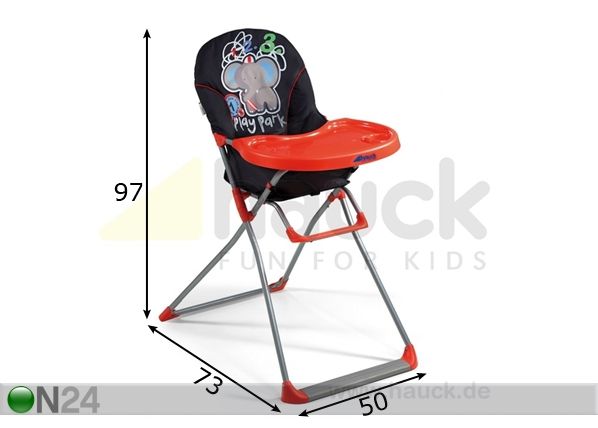 Söögitool Mac Baby Playpark mõõdud