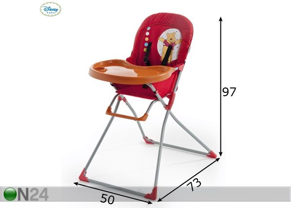 Söögitool Mac Baby Pooh mõõdud
