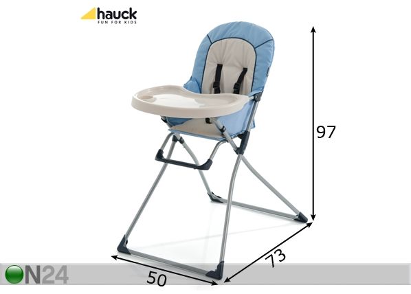 Söögitool Mac Baby sinine mõõdud