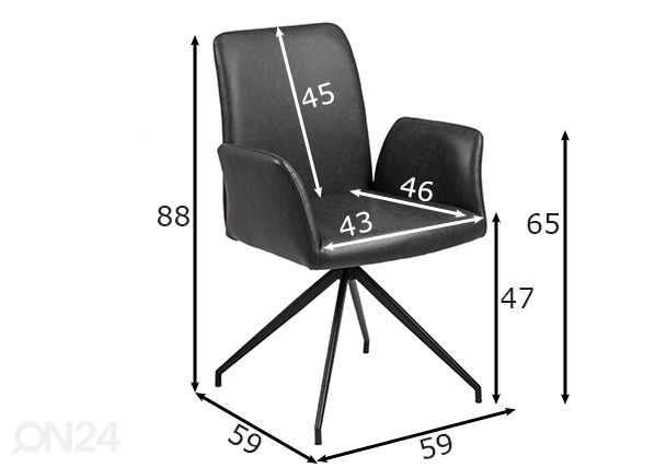 Söögitool Mesa mõõdud