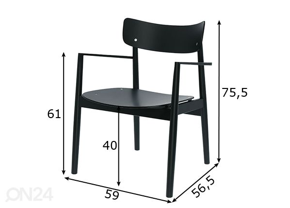 Söögitool Nopp mõõdud