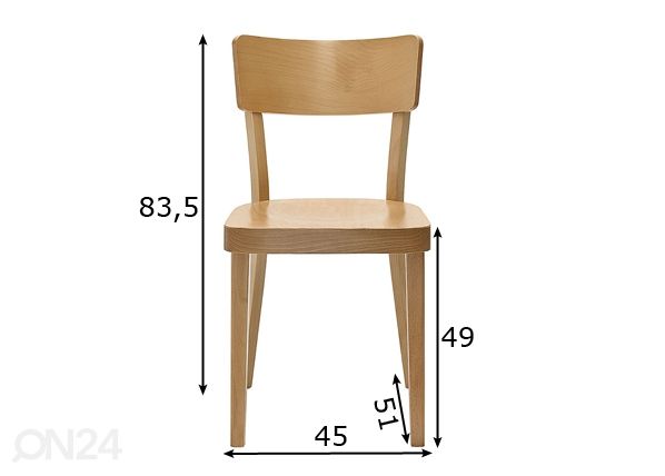 Söögitool Solid mõõdud