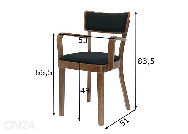 Söögitool Solid mõõdud