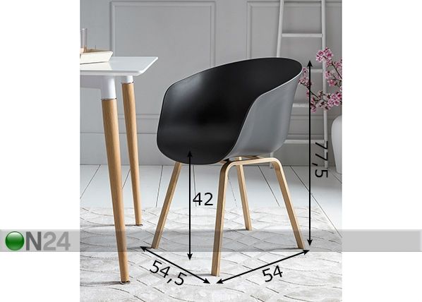 Söögitoolid, 2 tk mõõdud